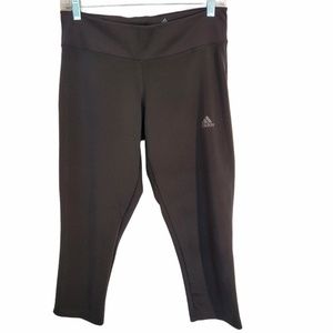 Adidas Mid Rise Black Yoga Capri Climalite Legging Size M